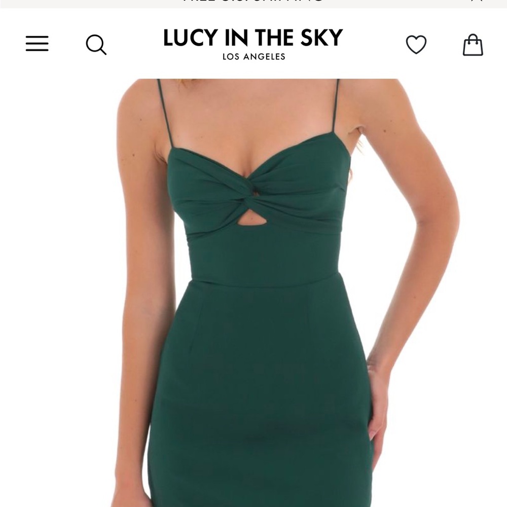 Lucy in the Sky front twist dress size small in green